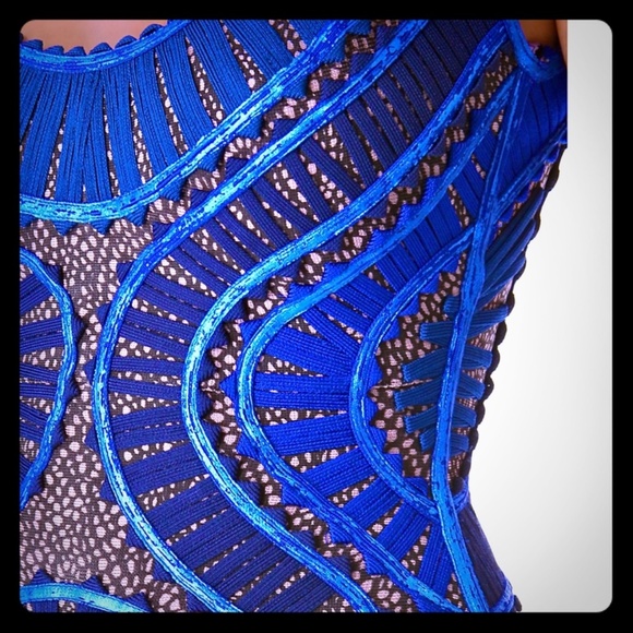 Stunning cobalt blue Herve Leger dress XS - Picture 6 of 7